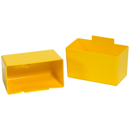 3 <span class='fraction'>1/4</span> x 1 <span class='fraction'>3/4</span> x 3" Yellow Shelf Bin Cups