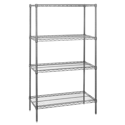 36 x 24 x 63" - 4 Shelf Wire Shelving Starter Unit