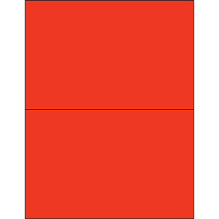 8 <span class='fraction'>1/2</span> x 5 <span class='fraction'>1/2</span>" Red Rectangle Laser Labels