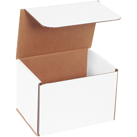 7 x 5 x 5" White Corrugated Mailers