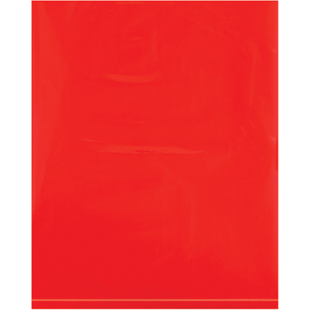 8 x 10" - 2 Mil Red Flat Poly Bags (100 Pack)